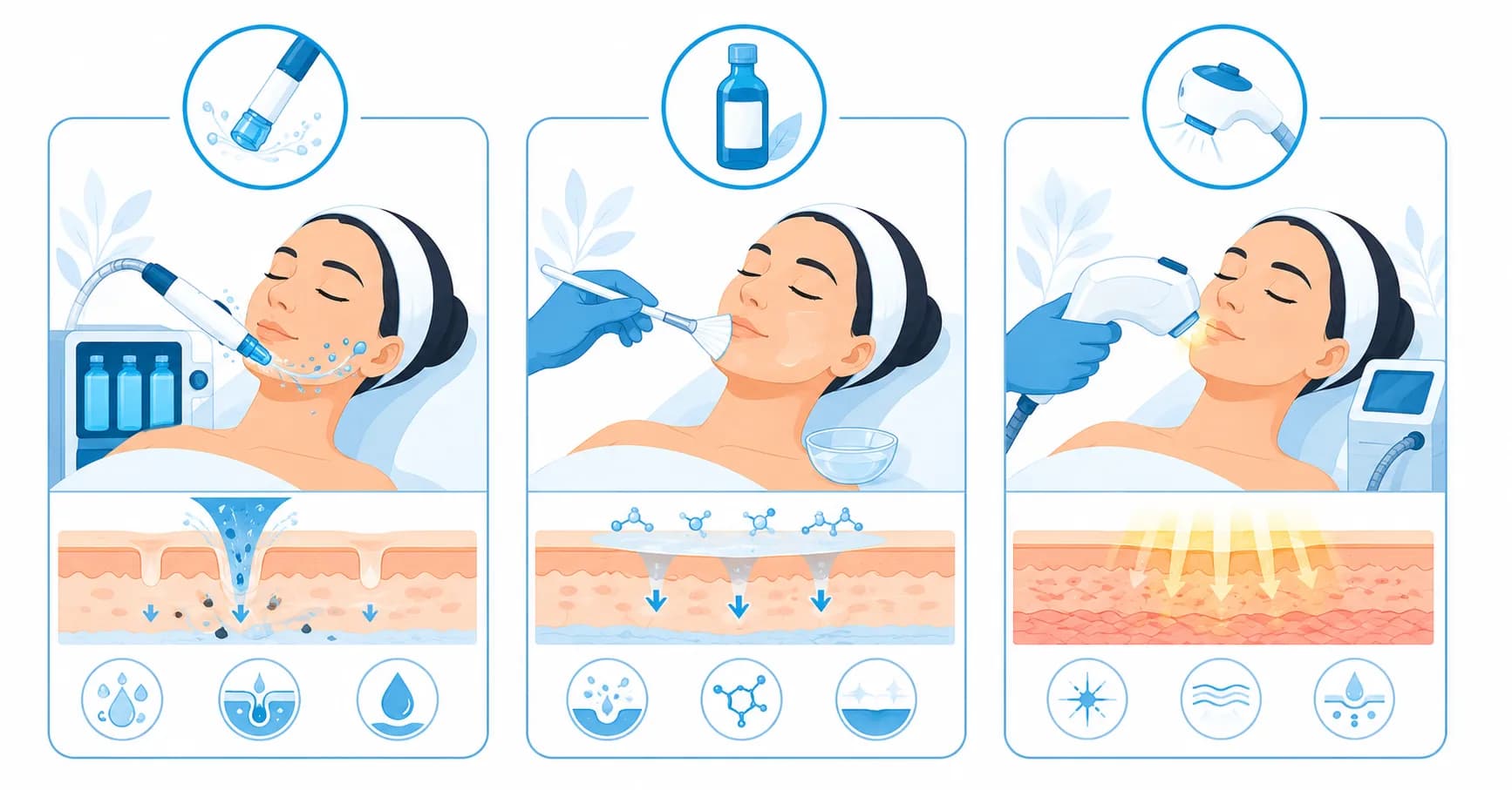 HydraFacial vs Chemical Peel vs Photofacial | Profrea Gurugram